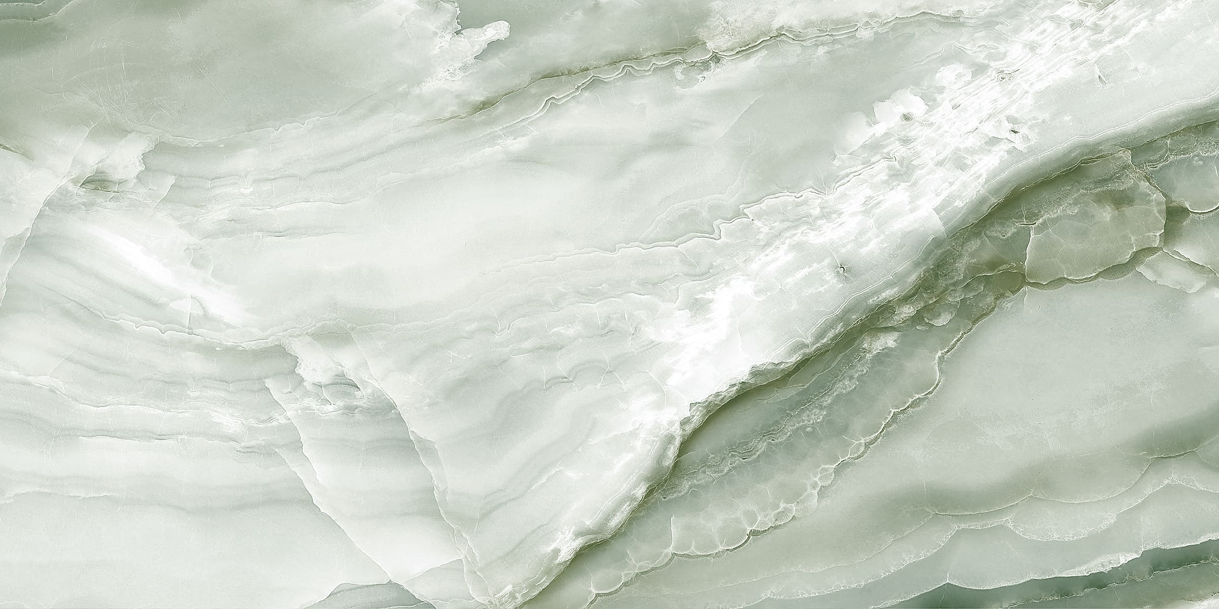 Soft green marbled stone texture background.