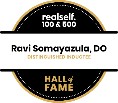 Ravi Somayazula Hall of Fame induction badge