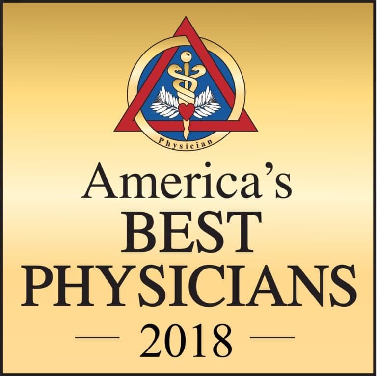 America's Best Physicians 2018 award emblem