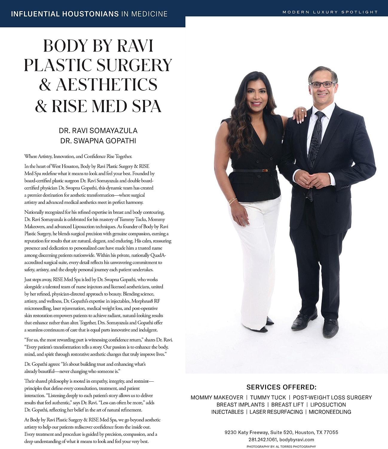 Plastic surgery and aesthetics team promotion image.