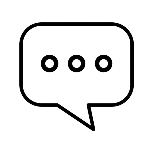 Speech bubble with three dots inside