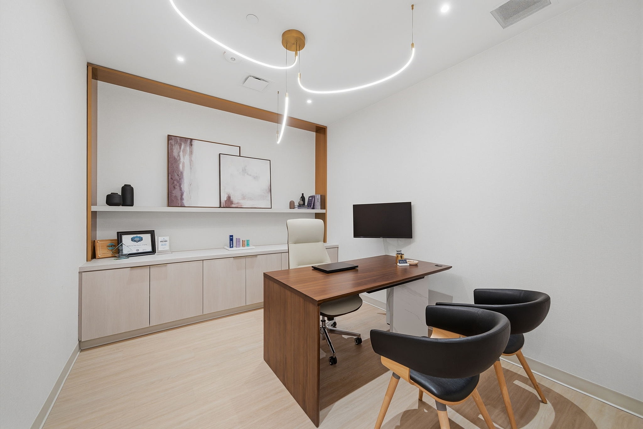 Modern office interior with stylish furniture